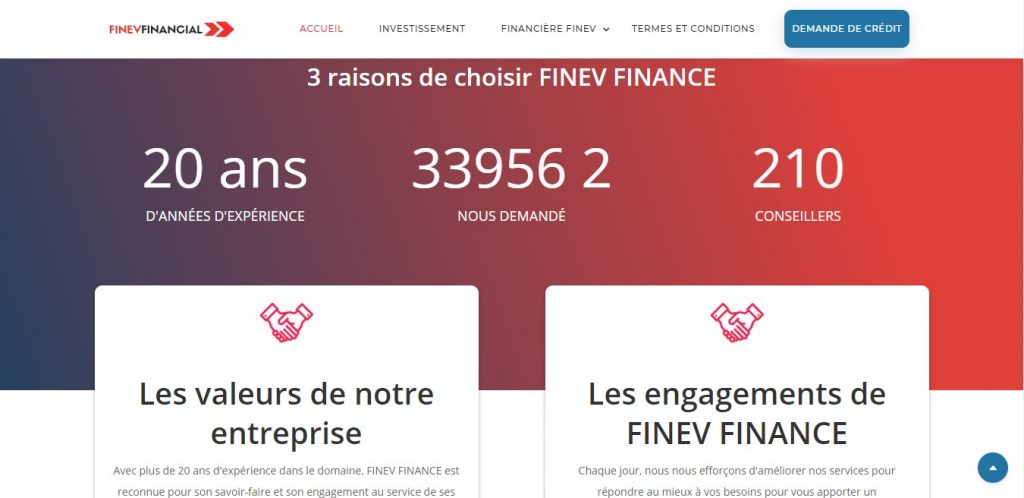 Finev-finance.com prétend que Finev Finance a 20 ans d’expérience. Le mensonge.