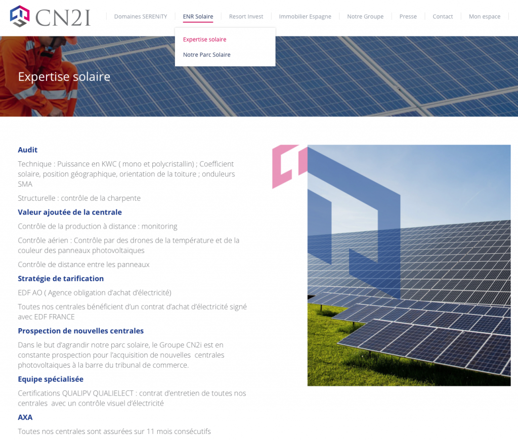 CN2I solaire investissement