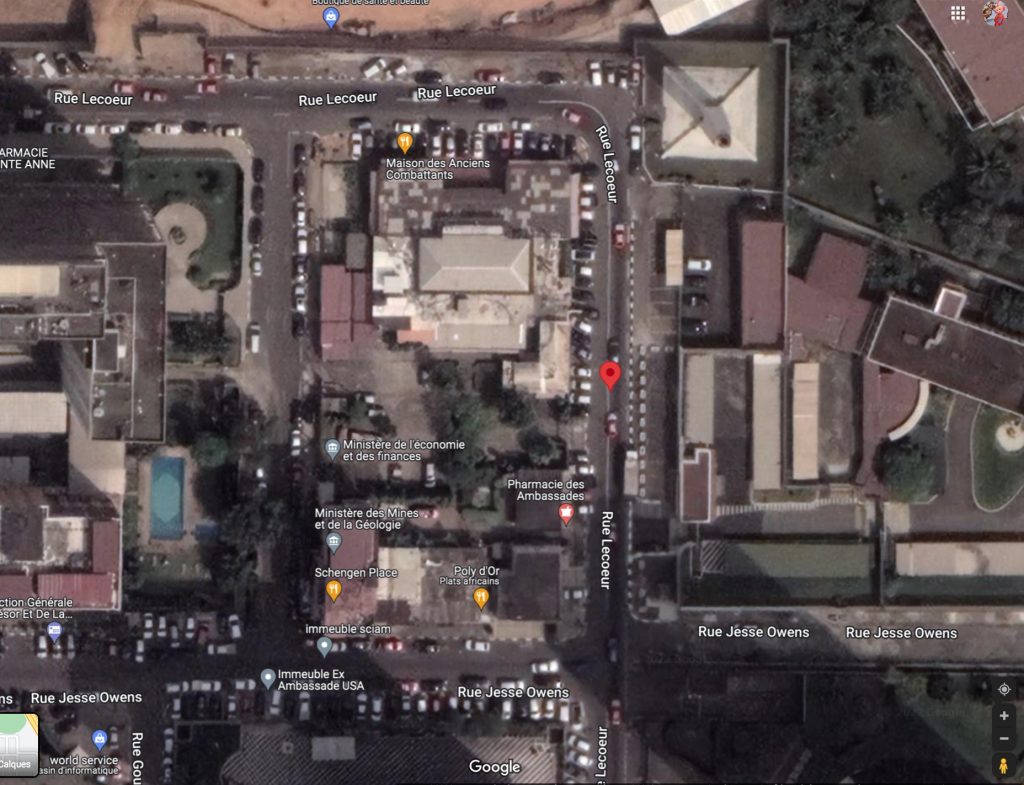 Image satellite du 12 rue Lecoeur à Abidjean