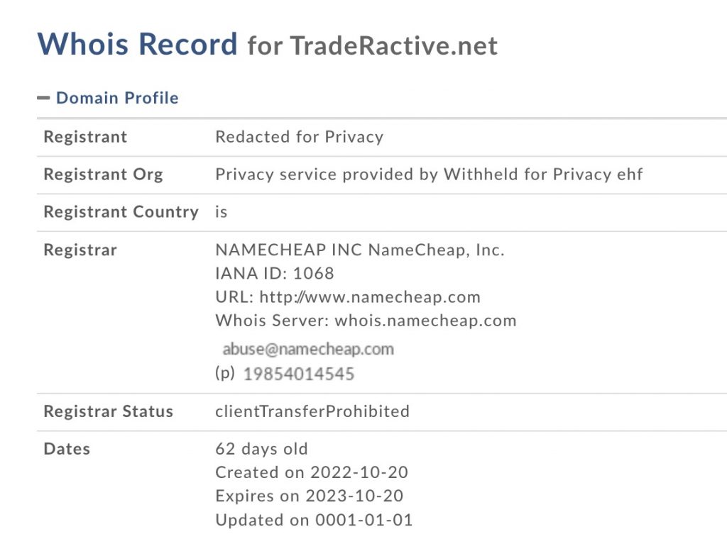 traderactive.net whois
