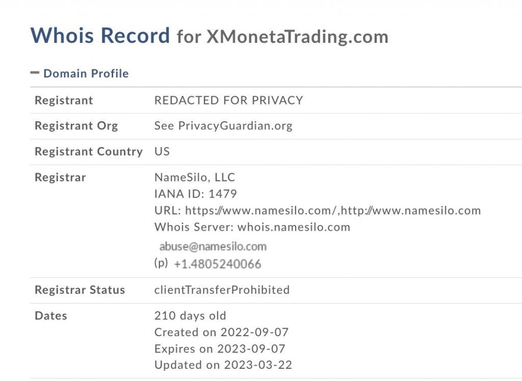 xmonetatrading.com