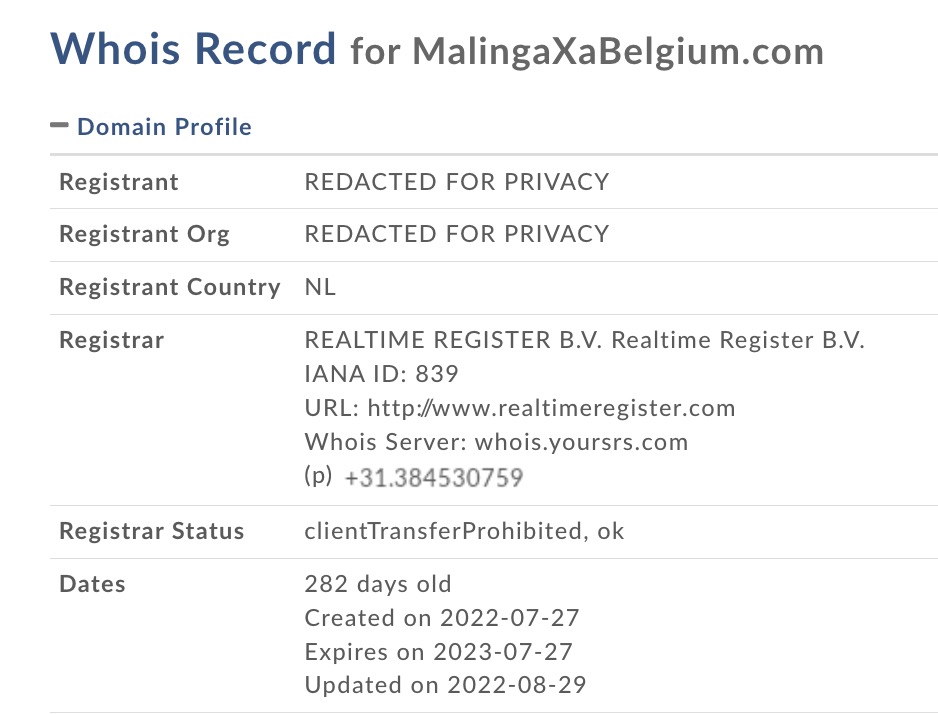 malingaxabelgium.com