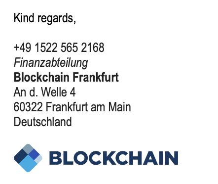 Blockchain signature