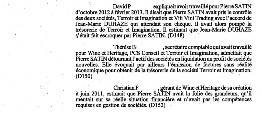 Pierre Satin jugement