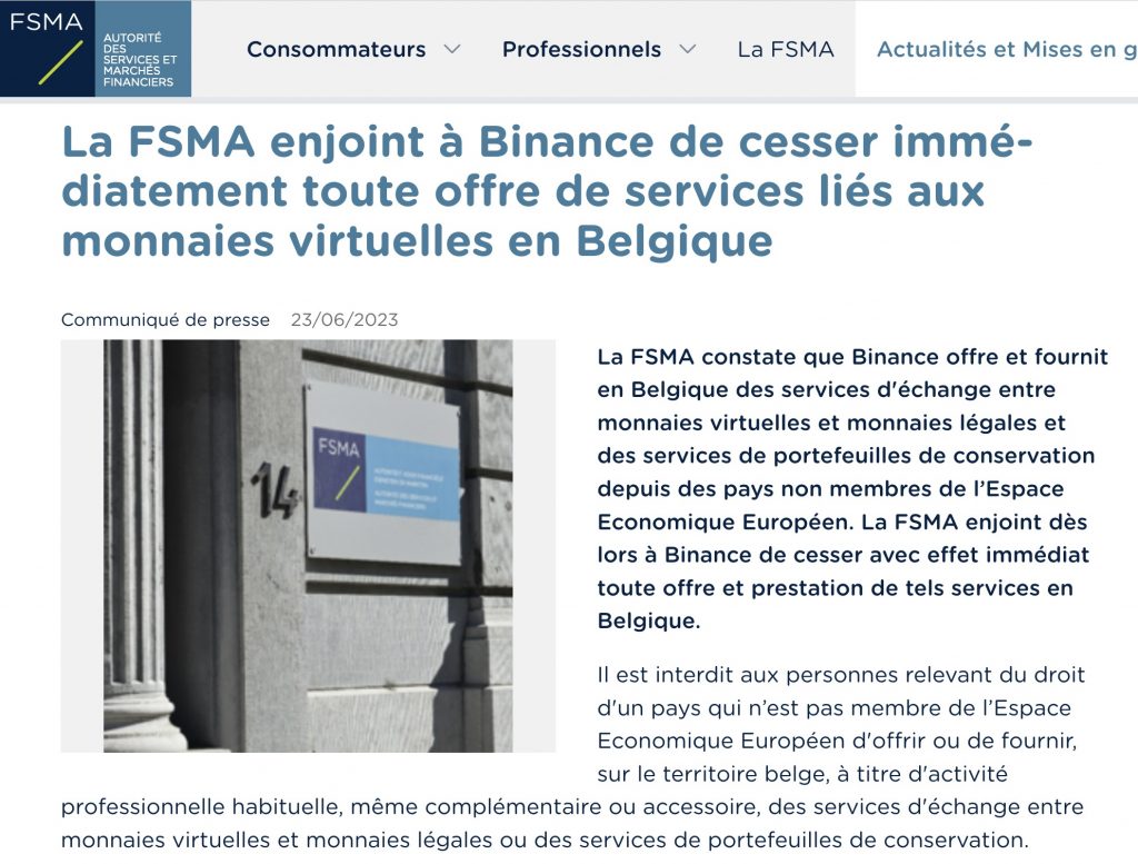 FSMA Binance