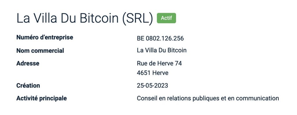 La villa du Bitcoin