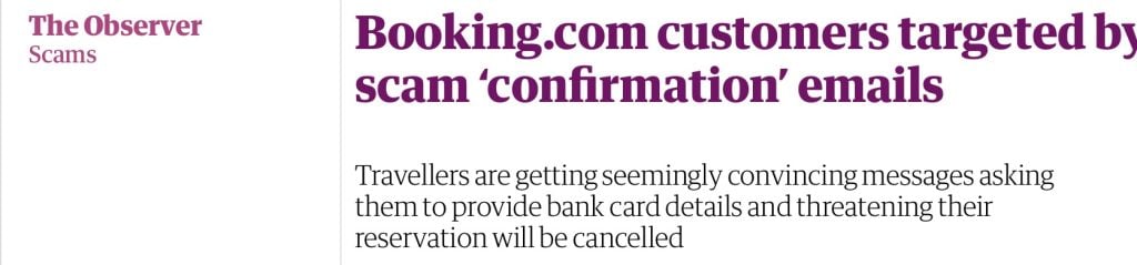 Booking.com The Observer