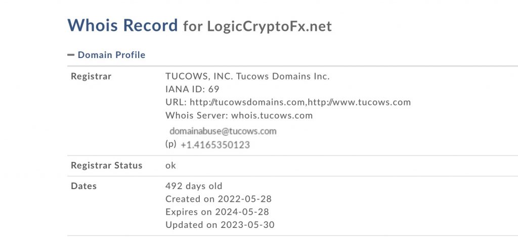 logiccryptofx whois