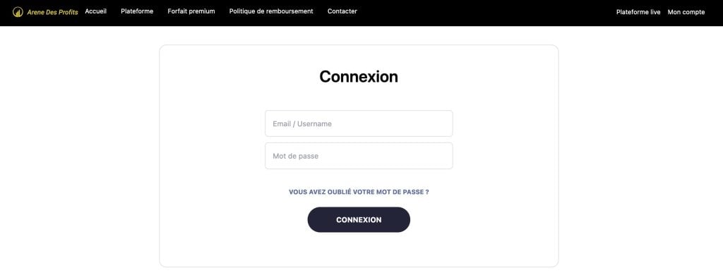 arenedesprofits.fr connect