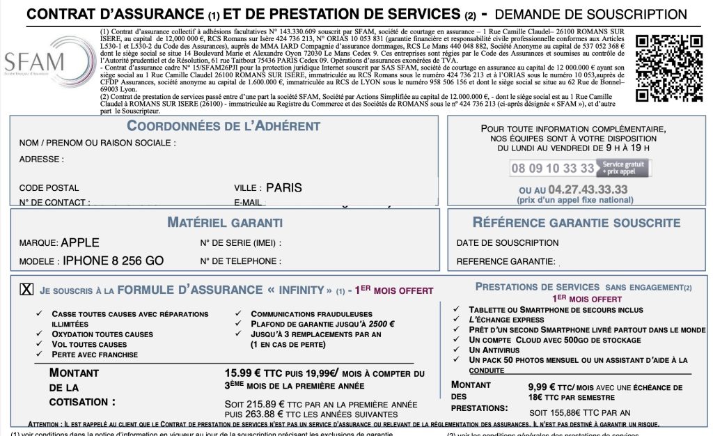 contrat indexia