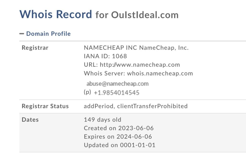 ouistideal.com whois