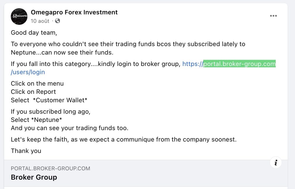 portal.broker group Omegapro