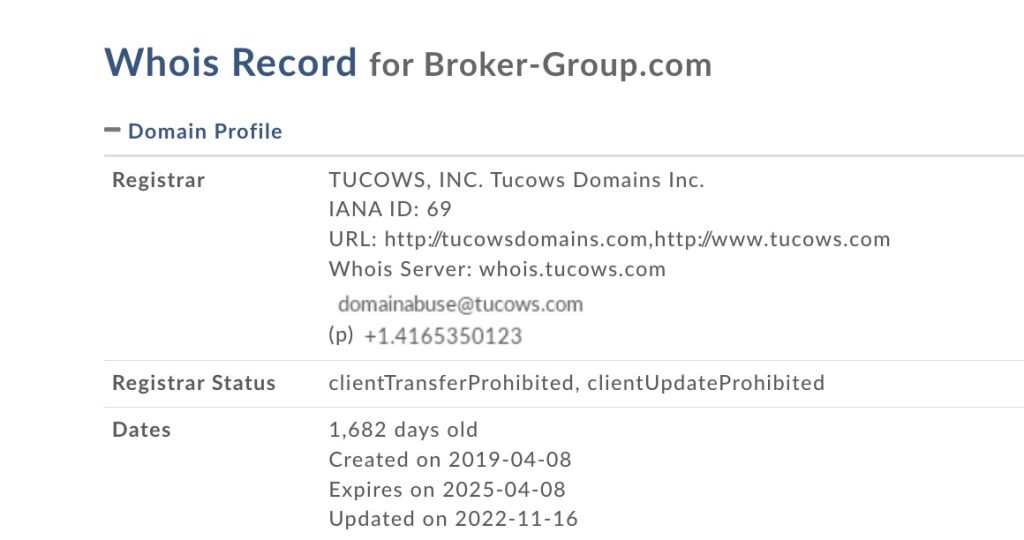 portal.broker group whois