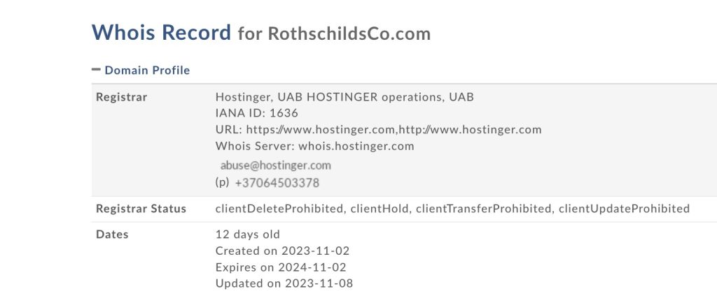 rothschildsco.com