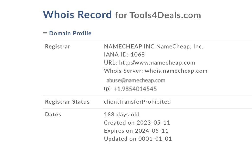 tools4deals.com whois