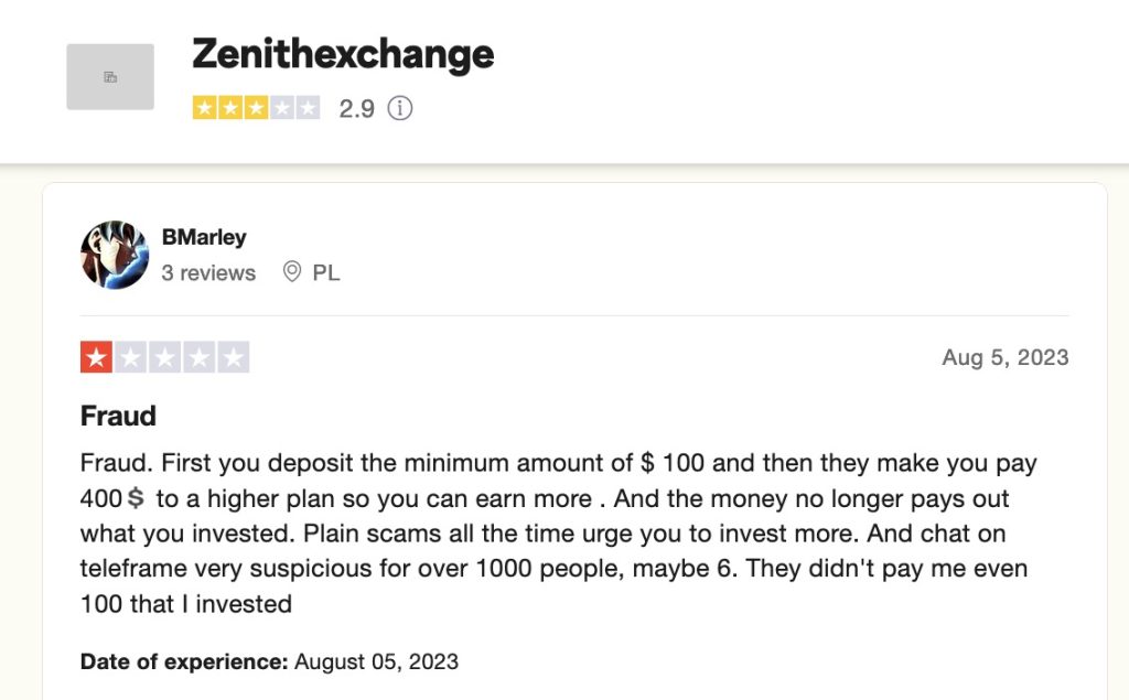 ZENITHEXCHANGE.NET avis
