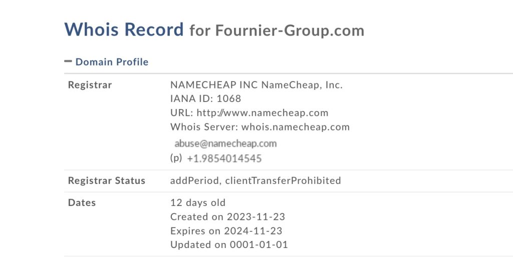 fournier group.com whois