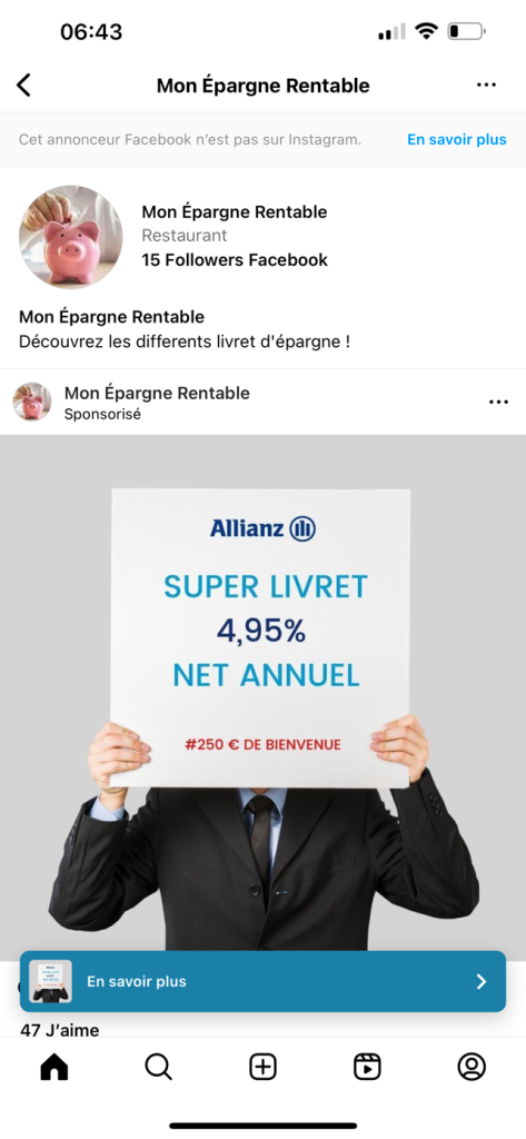 publicité instagram allianz