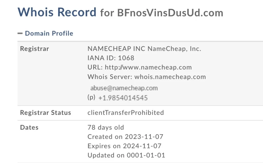bf nosvinsdusud.com whois