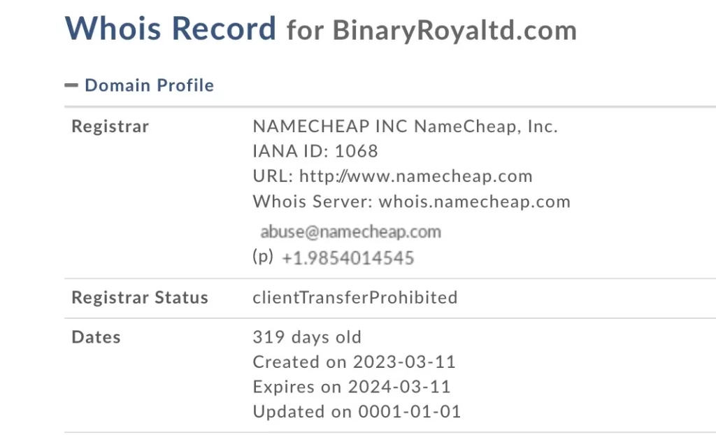 binaryroyaltd whois
