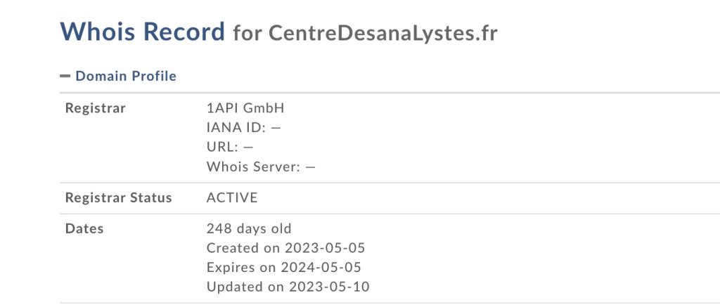 centredesanalystes whois