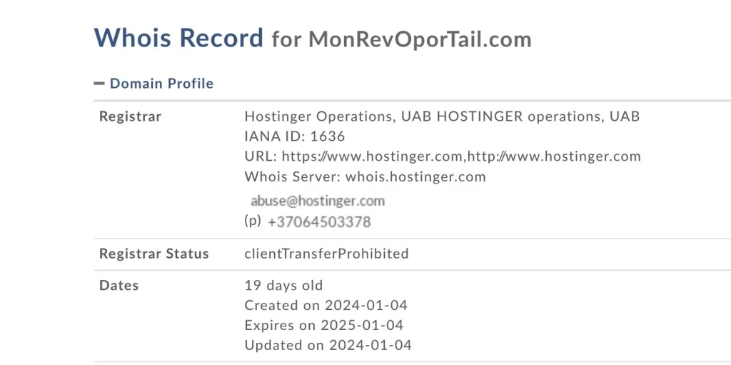 monrevoportail.com whois