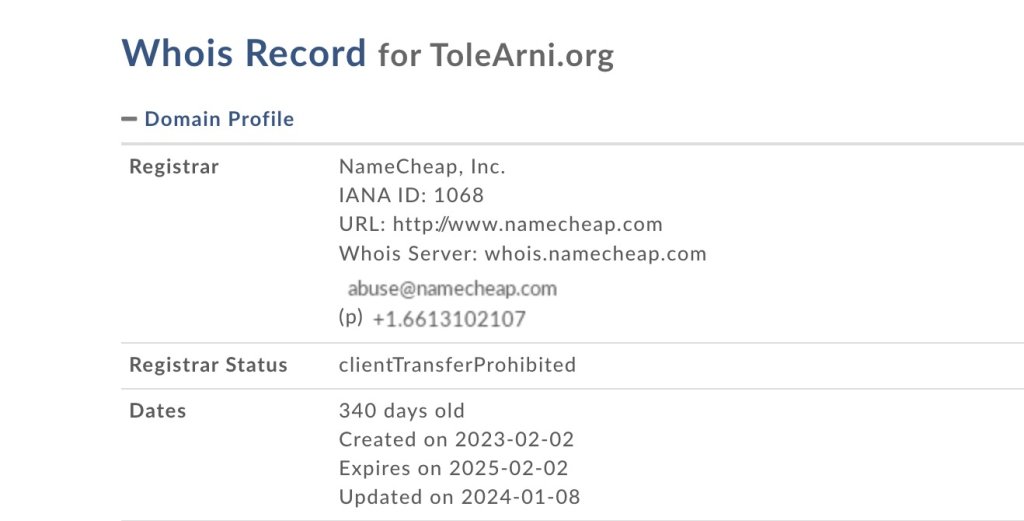 tolearni.org whois