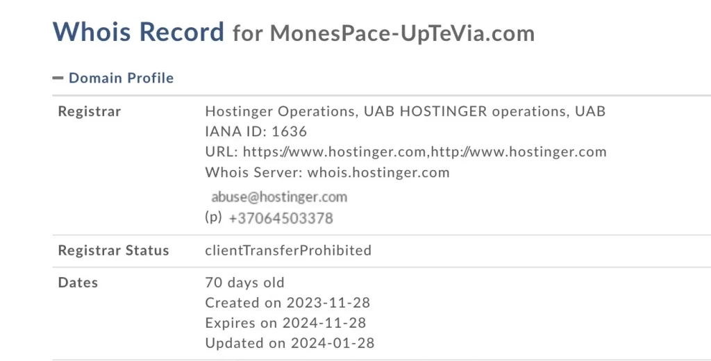 uptevia whois
