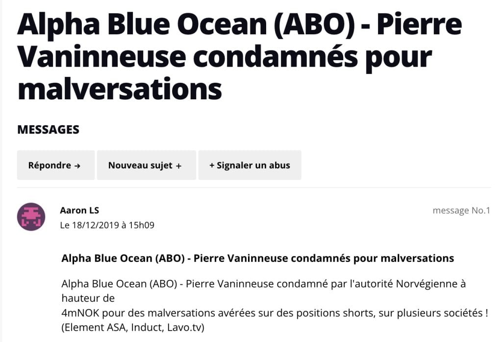 ABO condamne