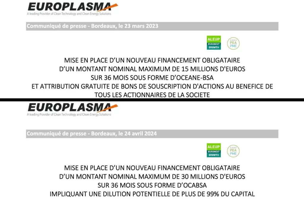 Environmental Performance Financing europlasma