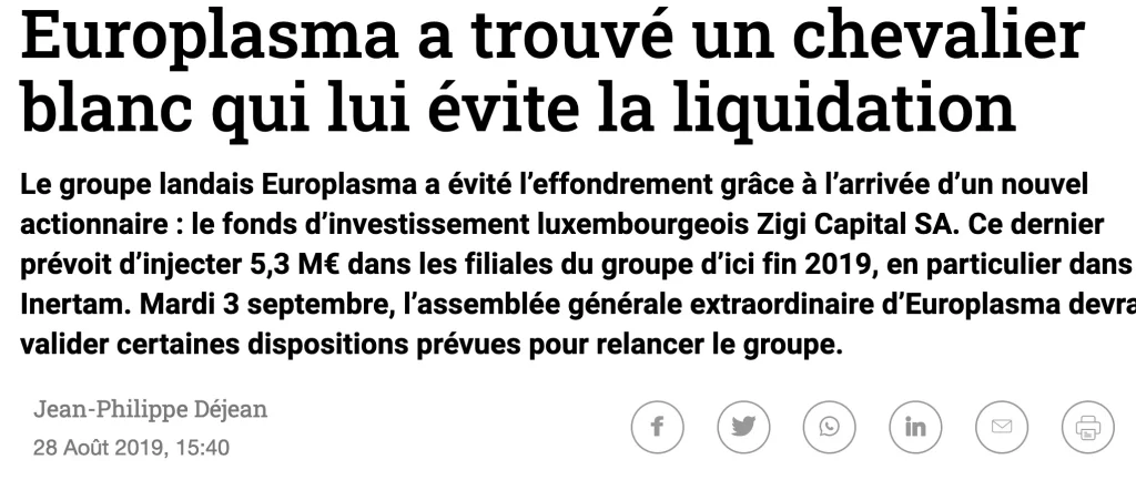 europlasma zigi capital