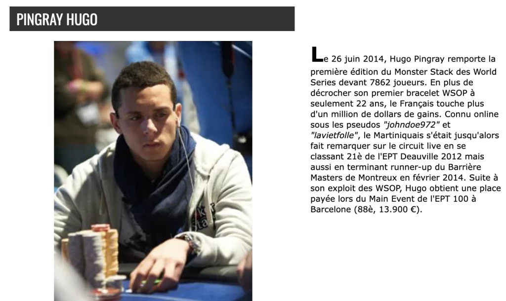 Hugo Pingray poker