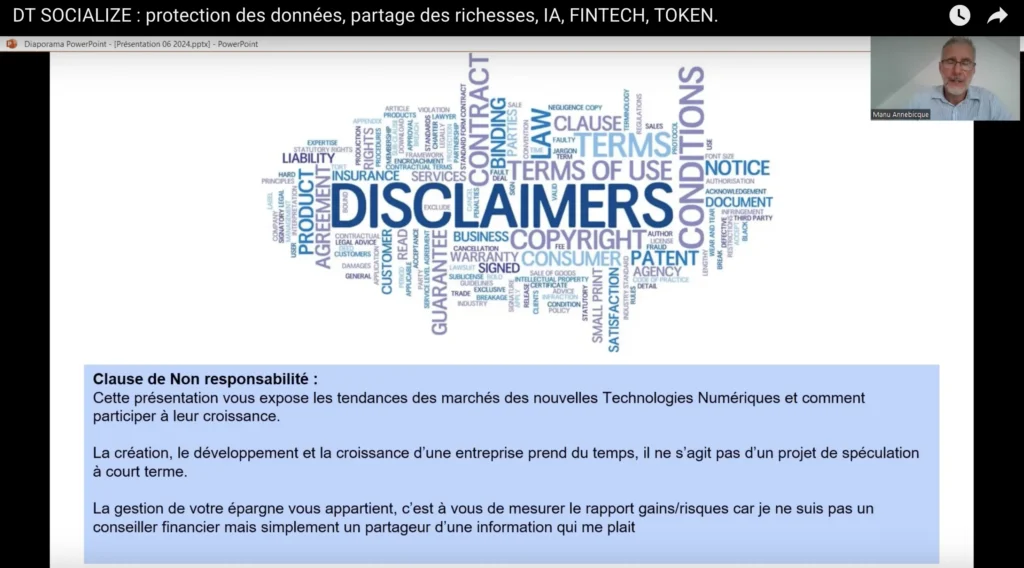 Avertissement posté par Emmanuel Annebicque au début de ses vidéos.